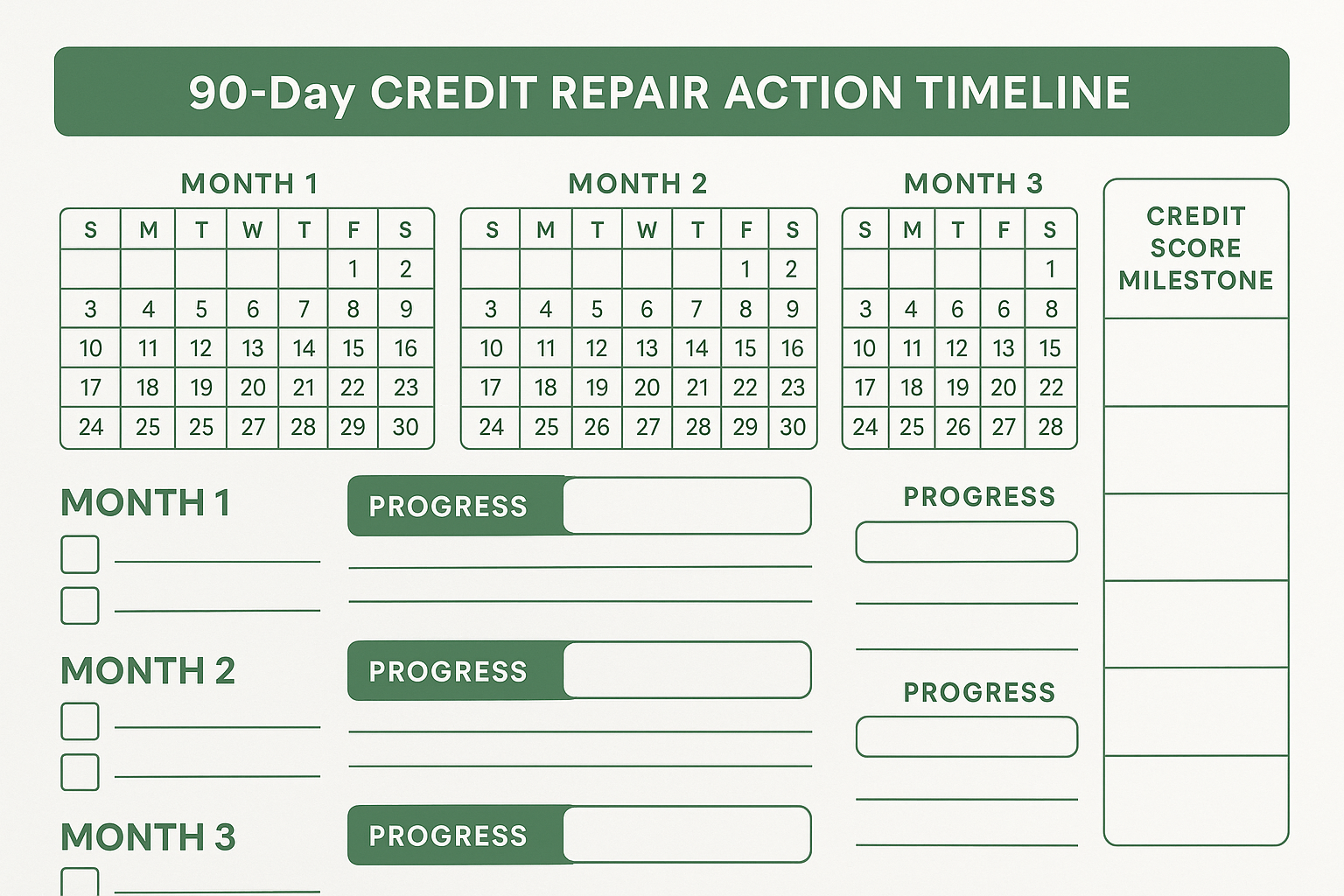 90-Day Credit Repair Timeline Cover